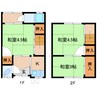 近鉄橿原線/西ノ京駅 徒歩3分 1-2階 築70年 3Kの間取り