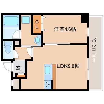 間取図 近鉄難波線・奈良線/大和西大寺駅 徒歩4分 2階 1年未満