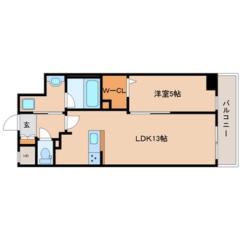 間取図 近鉄難波線・奈良線/大和西大寺駅 徒歩4分 3階 1年未満