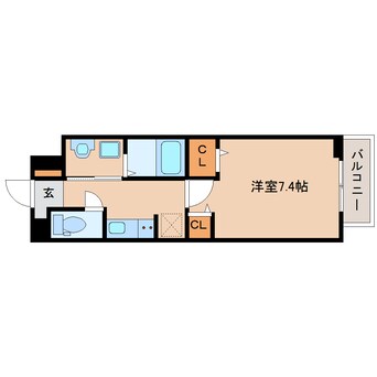 間取図 近鉄京都線/大和西大寺駅 徒歩15分 3階 築2年