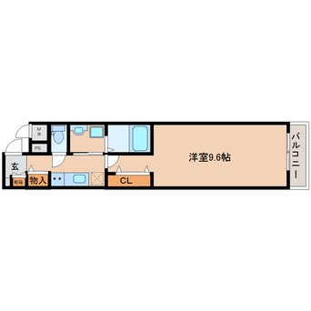 間取図 近鉄京都線/大和西大寺駅 徒歩15分 3階 築1年