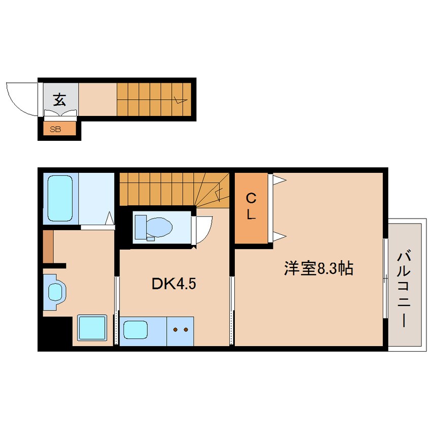 間取図 近鉄京都線/狛田駅 徒歩8分 2階 築1年