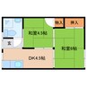 近鉄難波線・奈良線/大和西大寺駅 徒歩8分 1階 築61年 2DKの間取り