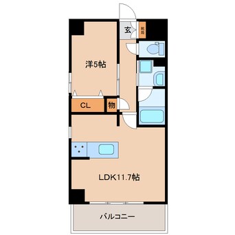 間取図 近鉄難波線・奈良線/大和西大寺駅 徒歩5分 2階 1年未満