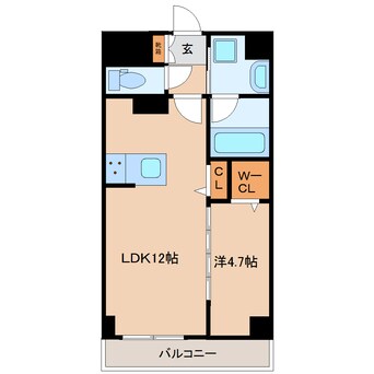 間取図 近鉄難波線・奈良線/大和西大寺駅 徒歩5分 3階 築1年