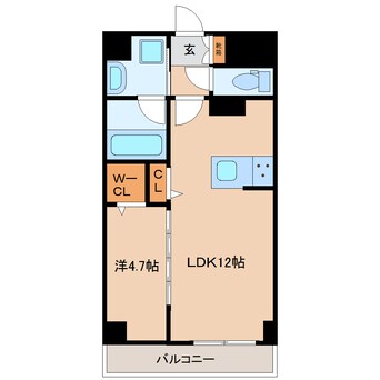 間取図 近鉄難波線・奈良線/大和西大寺駅 徒歩5分 7階 1年未満