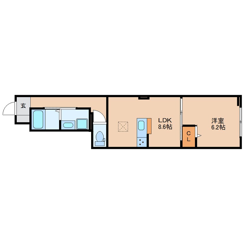 間取図 学研都市線<片町線>・JR東西線/祝園駅 徒歩3分 1階 1年未満