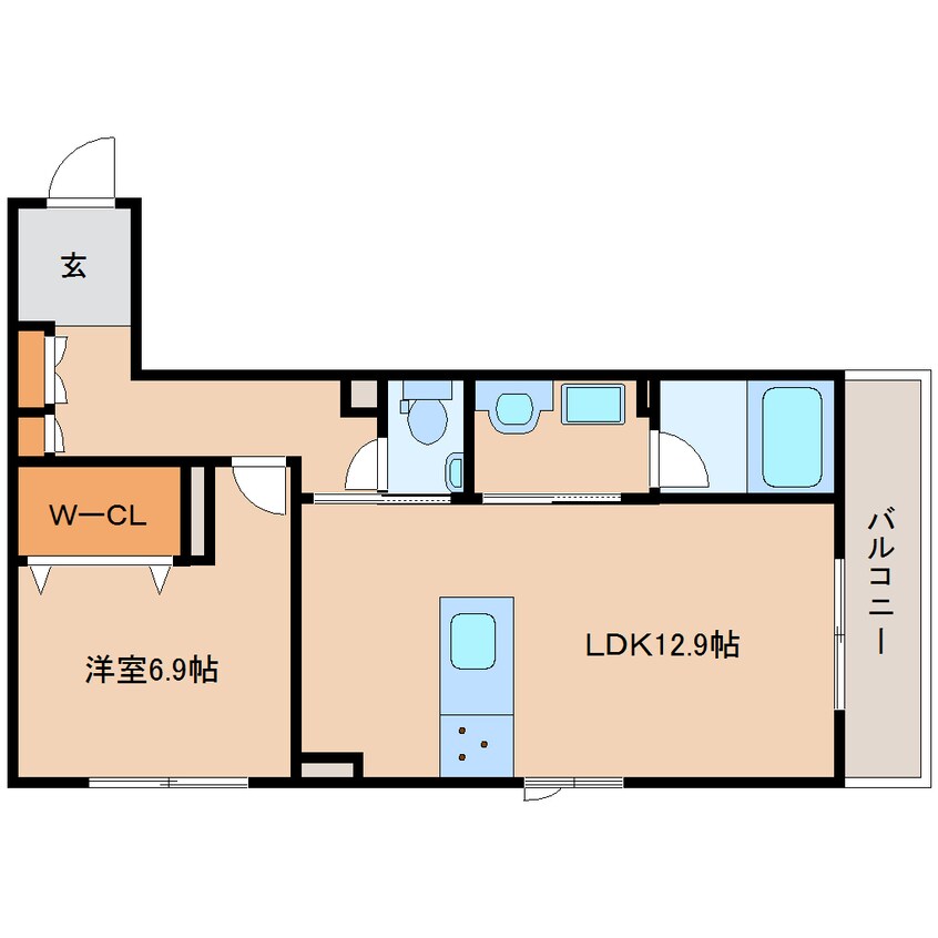 間取図 近鉄難波線・奈良線/大和西大寺駅 徒歩2分 2階 1年未満