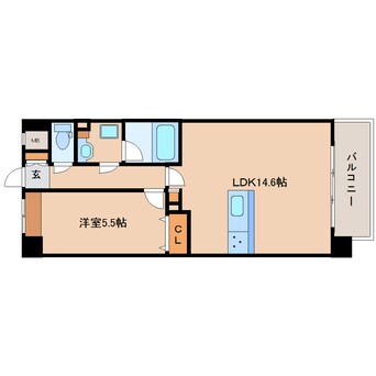 間取図 近鉄難波線・奈良線/大和西大寺駅 徒歩4分 3階 1年未満