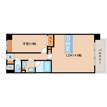 間取図 近鉄難波線・奈良線/大和西大寺駅 徒歩4分 5階 1年未満