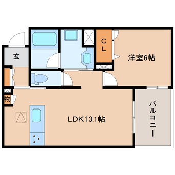 間取図 近鉄難波線・奈良線/大和西大寺駅 徒歩2分 1階 1年未満