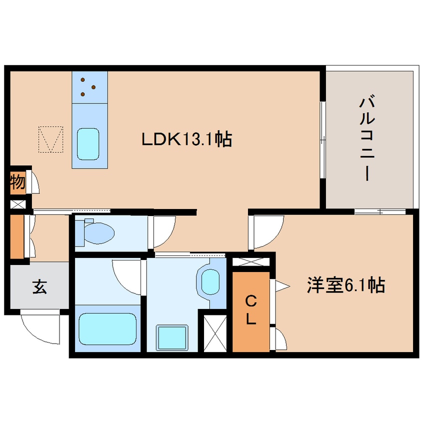 間取図 近鉄難波線・奈良線/大和西大寺駅 徒歩2分 1階 1年未満