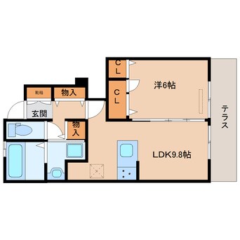 間取図 近鉄難波線・奈良線/大和西大寺駅 徒歩16分 1階 1年未満