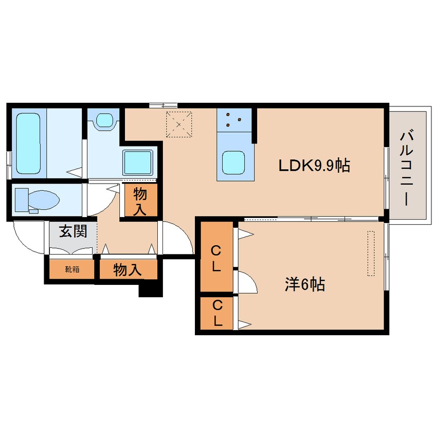 間取図 近鉄橿原線/尼ケ辻駅 徒歩18分 1階 建築中