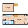 近鉄橿原線/西ノ京駅 徒歩3分 2階 築43年 1Kの間取り