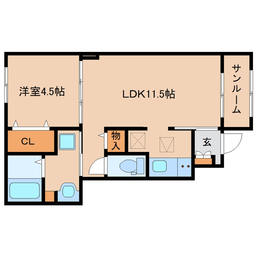 間取図 学研都市線<片町線>・JR東西線/西木津駅 徒歩10分 1階 建築中