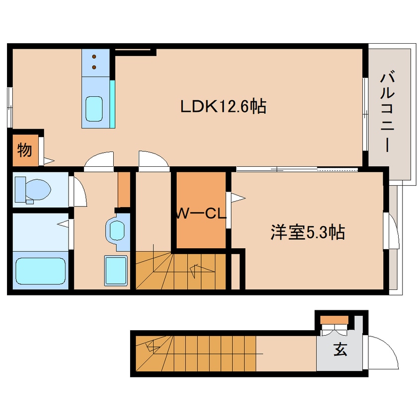 間取図 学研都市線<片町線>・JR東西線/西木津駅 徒歩10分 2階 建築中