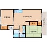 近鉄京都線/狛田駅 徒歩4分 2階 築34年 2LDKの間取り