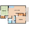 近鉄京都線/狛田駅 徒歩4分 2階 築34年 2LDKの間取り