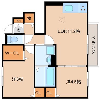 間取図 近鉄難波線・奈良線/大和西大寺駅 徒歩12分 1階 建築中