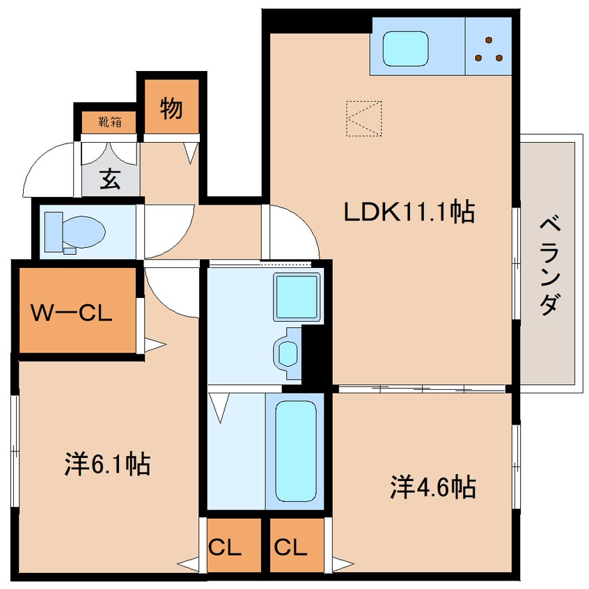間取図 近鉄難波線・奈良線/大和西大寺駅 徒歩12分 1階 建築中