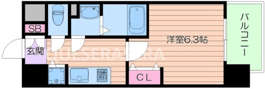 間取図 プレサンス梅田東ディアロ