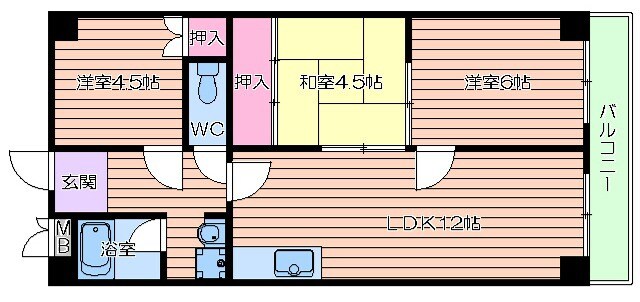 間取り図 おおきに大阪天満サニーアパートメント