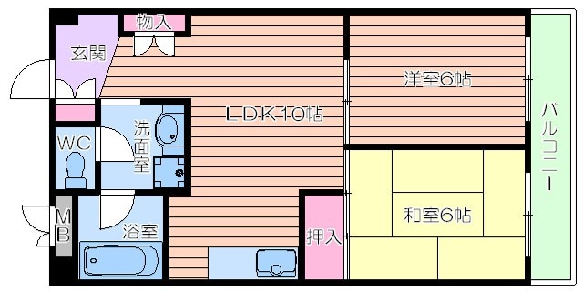 間取り図 おおきに大阪天満サニーアパートメント