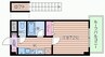 ラ・フォーレ東天満 1Kの間取り