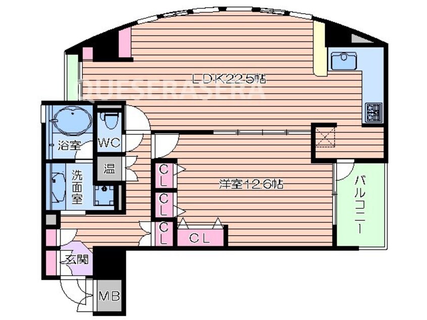 間取図 グレンパーク梅田北