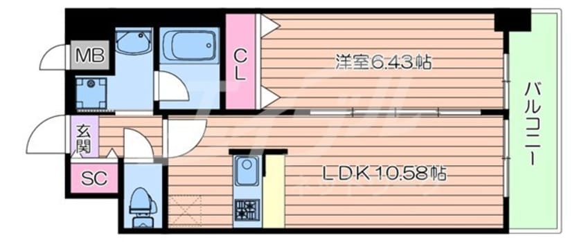 間取図 La Douceur天満