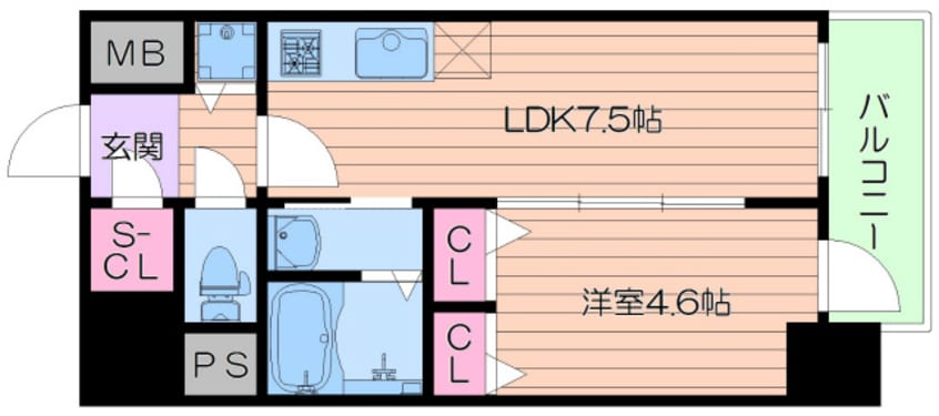 間取図 BLAU本町東（旧BPRレジデンス本町東）