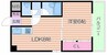 AXIS-E 1LDKの間取り