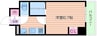 エス・キュート西天満 1Kの間取り