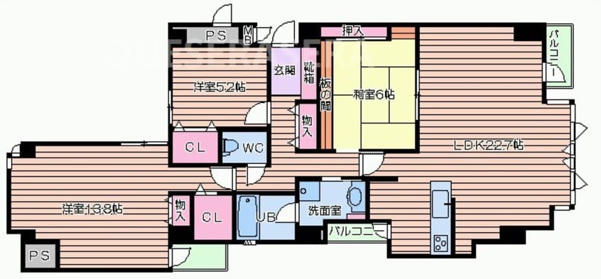 間取図 フロンティア天満