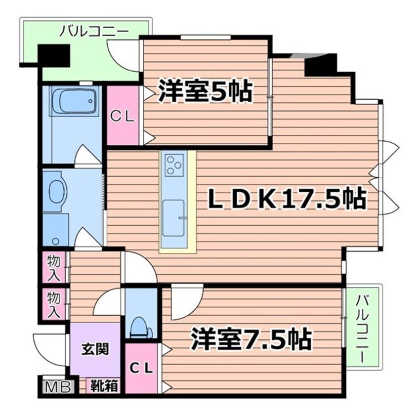 間取図 フロンティア天満