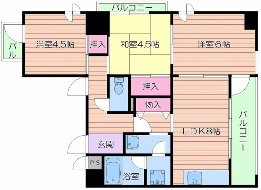 間取図 トータス西天満