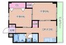 マルビシマンション天満（旧：マルビシマンション菅栄町） 2DKの間取り