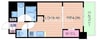 アーバネックス堂島 1LDKの間取り