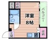 コートフォルム木村 1Rの間取り