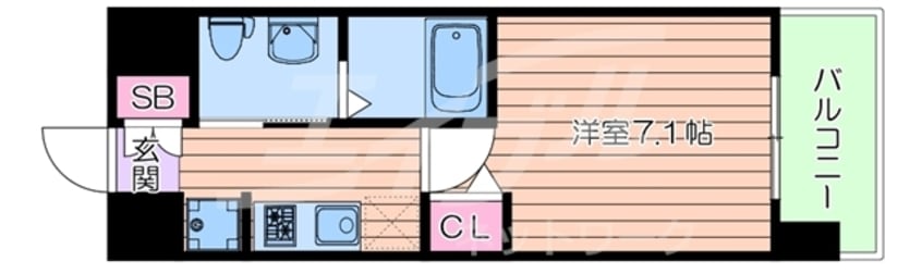 間取図 エグゼ天神橋