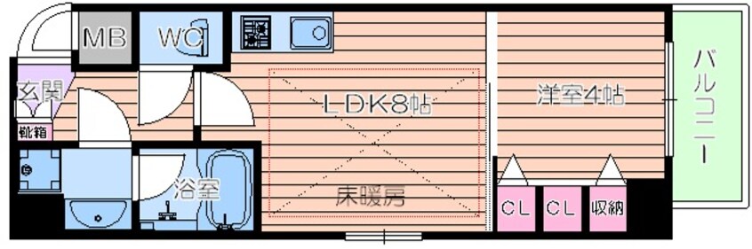 間取図 北浜プライマリーワン