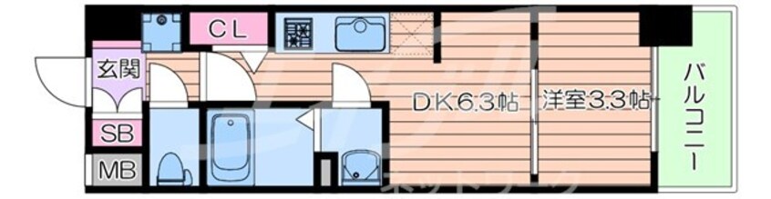 間取図 BPRレジデンス天満橋
