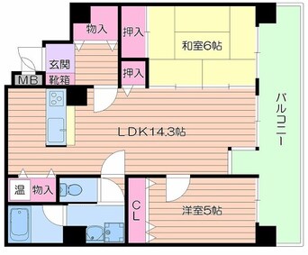 間取図 プレサンス梅田フロンティア
