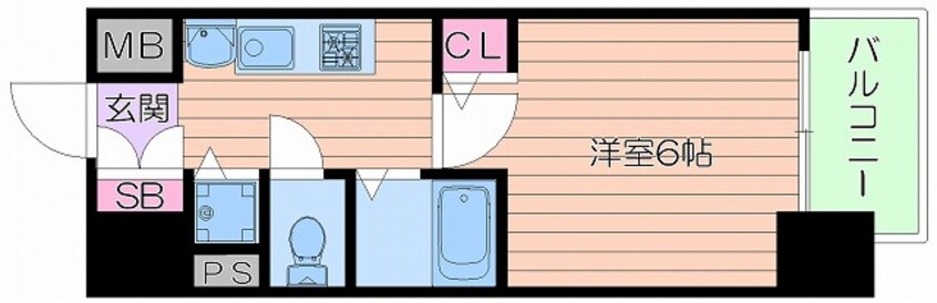 間取図 プレミアムコート天神橋