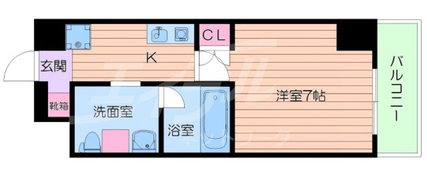 間取図 パウゼ東天満