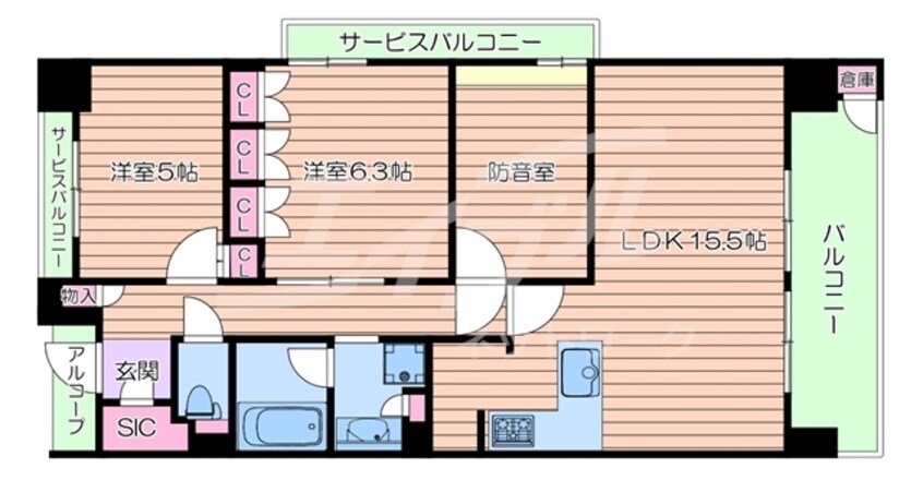 間取図 パークナード新梅田アーバンパレス