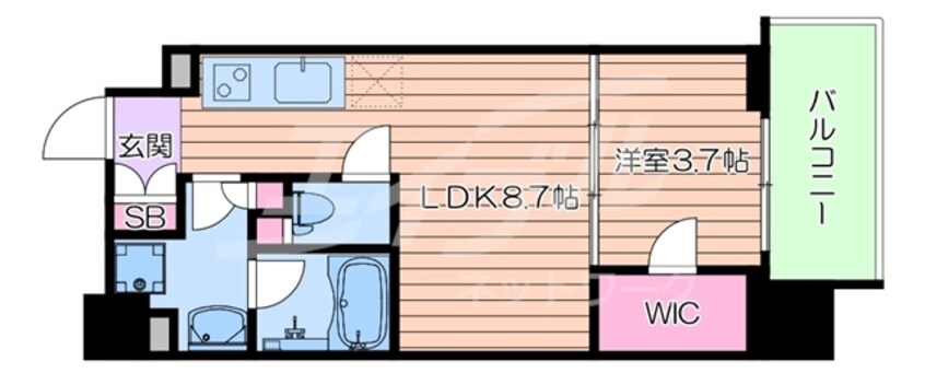 間取図 エル・セレーノ天満橋