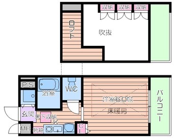 間取図 エステムコート梅田東アクアパレス