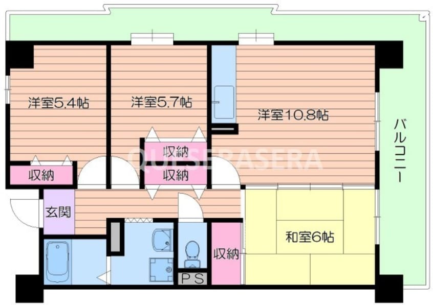 間取図 CH.158 RESIDENCE NAKANOSHIMA